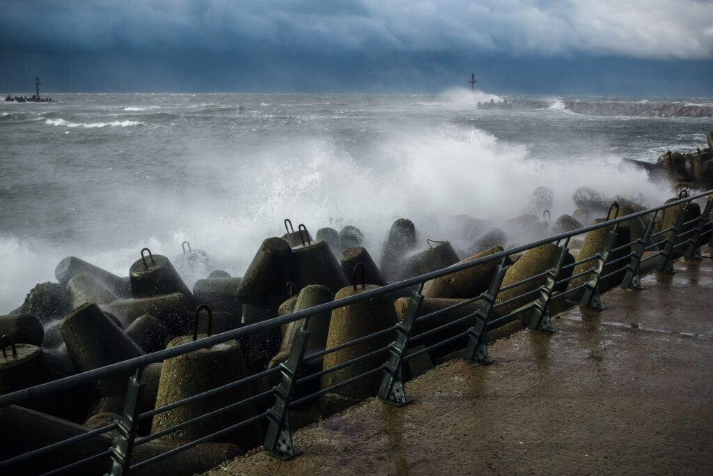 heavy storm at the gates to the port of klaipeda 2023 11 28 05 18 23 utc